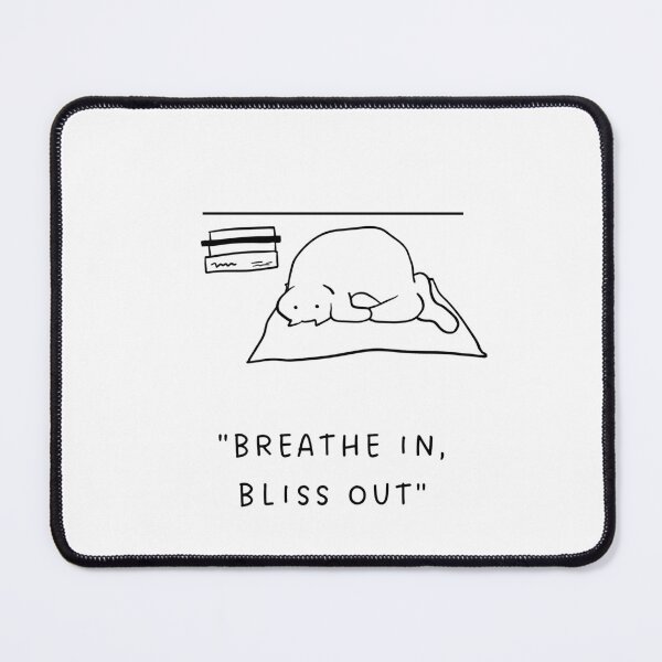 Item preview, Breathe In, Bliss Out | Yoga Cat Illustration designed and sold by RM-Journey.