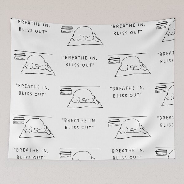 Item preview, Breathe In, Bliss Out | Yoga Cat Illustration designed and sold by RM-Journey.