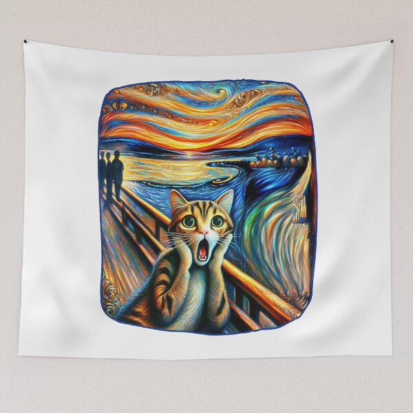 Item preview, "The Scream" Cat designed and sold by MudcreekDesign.