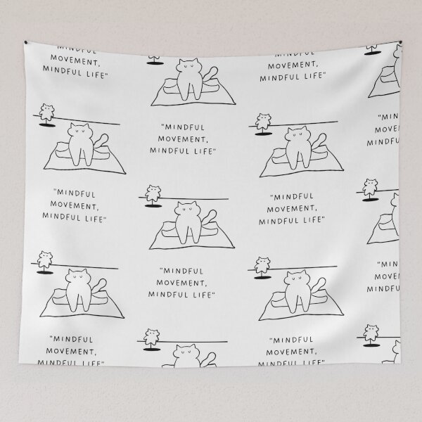 Item preview, Mindful Movement, Mindful Life | Yoga Cat Illustration designed and sold by RM-Journey.
