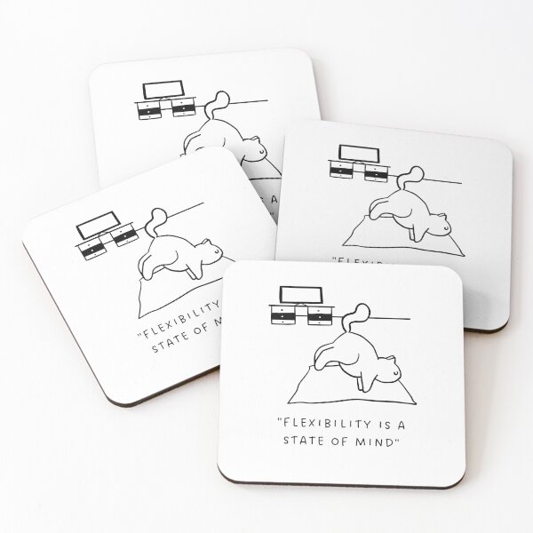Item preview, Flexibility is a State of Mind | Yoga Cat Illustration designed and sold by RM-Journey.