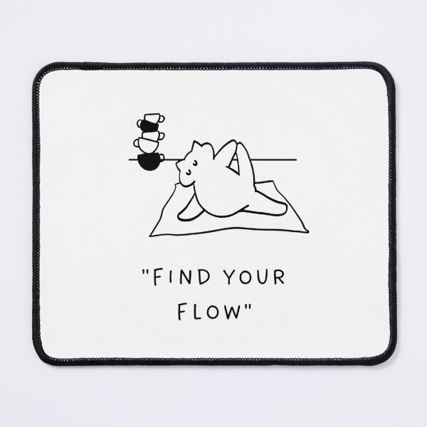 Item preview, Find Your Flow | Yoga Cat Illustration designed and sold by RM-Journey.