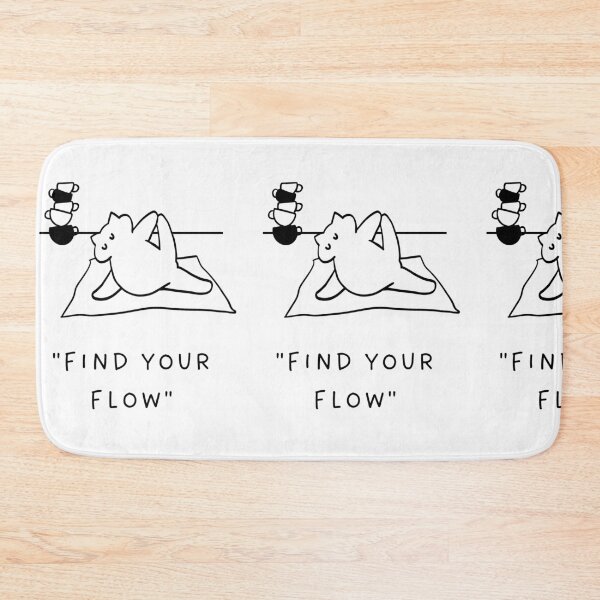 Item preview, Find Your Flow | Yoga Cat Illustration designed and sold by RM-Journey.