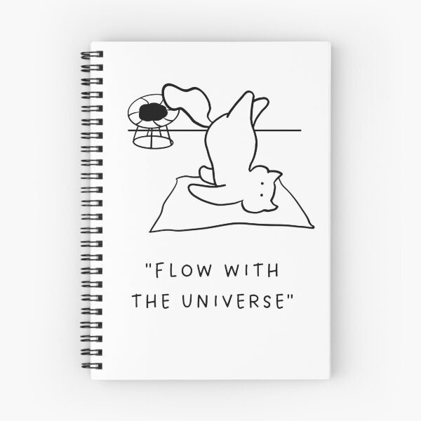 Item preview, Flow with the Universe | Yoga Cat Illustration designed and sold by RM-Journey.