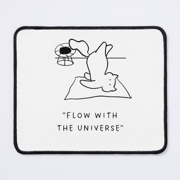 Item preview, Flow with the Universe | Yoga Cat Illustration designed and sold by RM-Journey.