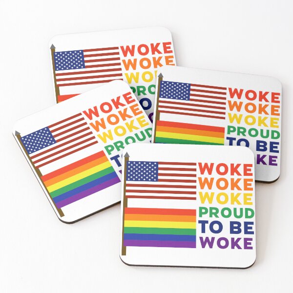 Item preview, Proud to be woke patriotic and inclusive flag design  designed and sold by Rachel the Artist .