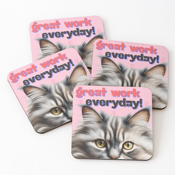 Item preview, Motivational Cat Design: Great Work Everyday designed and sold by mi33x.