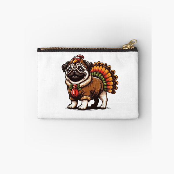 Item preview, Pug Dog Thanksgiving designed and sold by doodIllustrate.