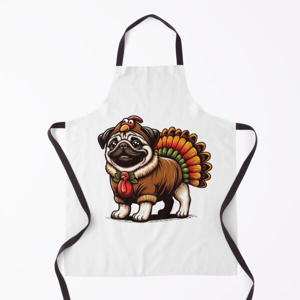 Item preview, Pug Dog Thanksgiving designed and sold by doodIllustrate.