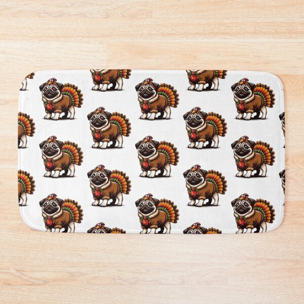 Item preview, Pug Dog Thanksgiving designed and sold by doodIllustrate.