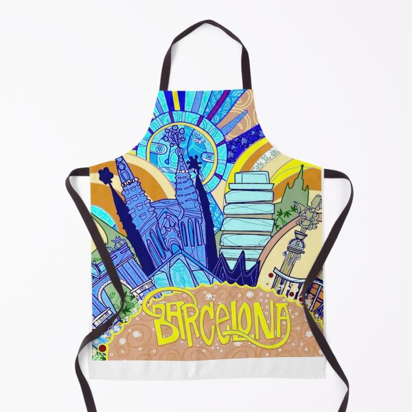 Item preview, BARCELONA SPAIN : Abstract Psychedelic Travel and Tourism Advertising Print designed and sold by posterbobs.