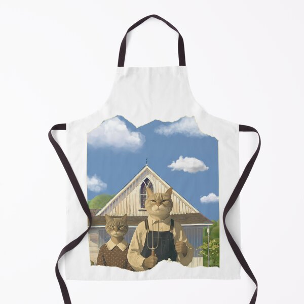 Item preview, "American Gothic" Cats designed and sold by MudcreekDesign.