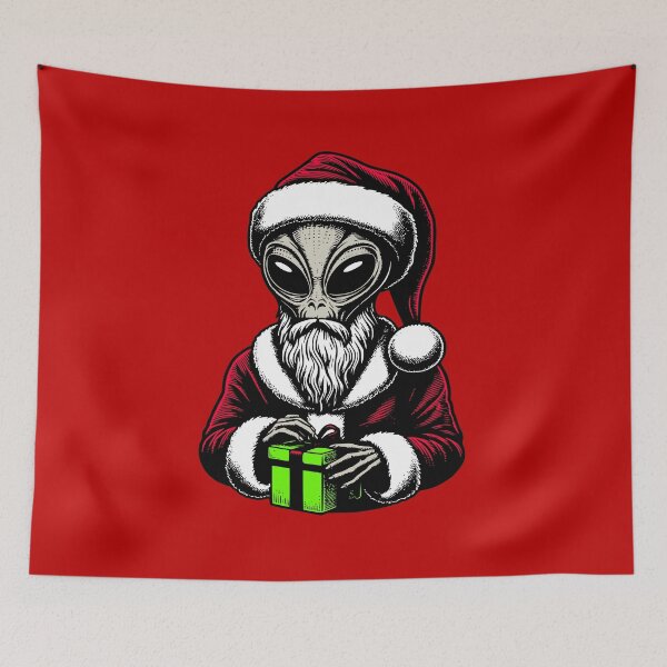 Item preview, Santa Grey Alien designed and sold by roswellboutique.