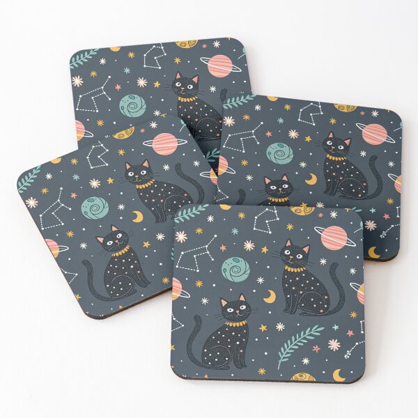 Item preview, Cosmic Cats Mystic Pattern designed and sold by AOCollections.