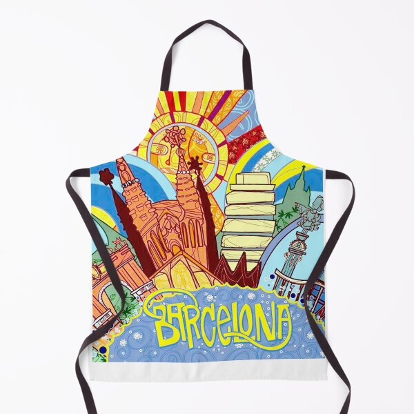Item preview, BARCELONA SPAIN : Abstract Psychedelic Travel and Tourism Advertising Print designed and sold by posterbobs.
