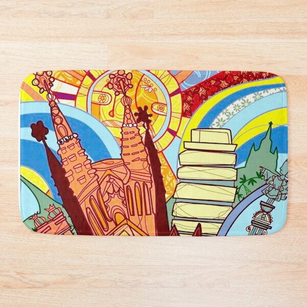Item preview, BARCELONA SPAIN : Abstract Psychedelic Travel and Tourism Advertising Print designed and sold by posterbobs.