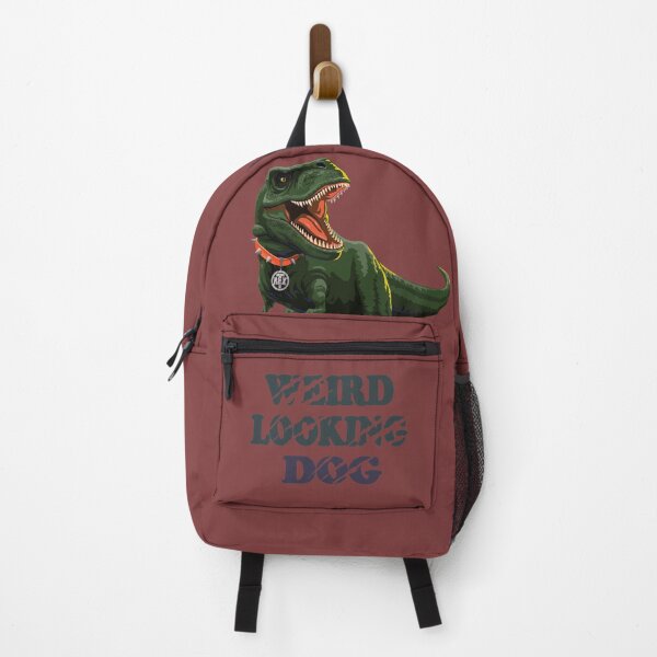 Item preview, realistic colorful portrait of an angry T-rex in a dog collar designed and sold by BoiTDesigns.