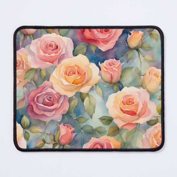 Item preview, Flores rosas coloridas acuarela floral designed and sold by SeaStarAlex.