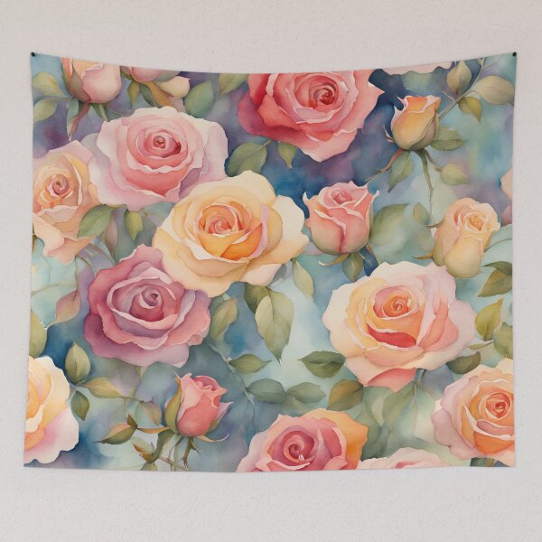 Item preview, Colorful Rose Flowers Watercolor Floral  designed and sold by SeaStarAlex.