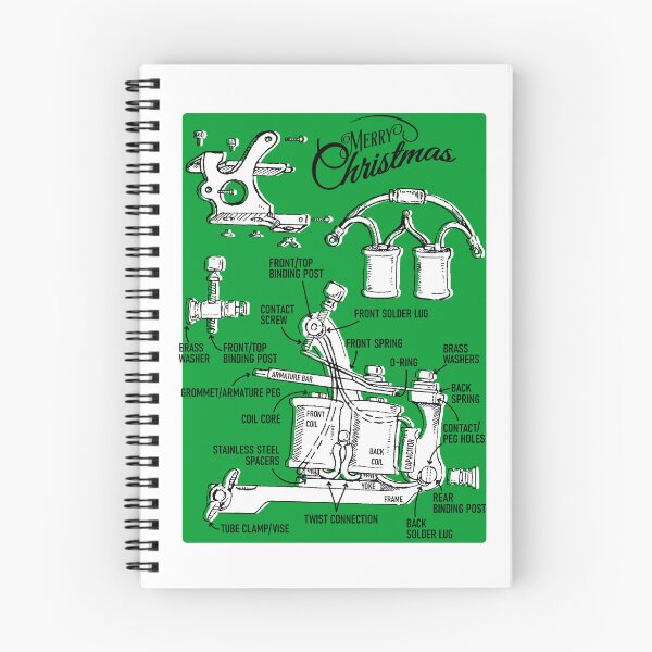 Item preview, Tattoo Machine Diagram Christmas Card designed and sold by madeflowersgrow.