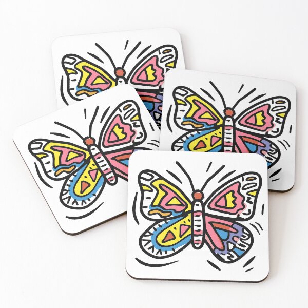 Item preview, Whimsical Cartoon Butterfly Vibrant Kids Illustration 80s Art designed and sold by Sturdust.