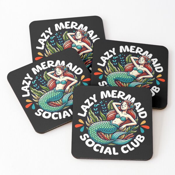Item preview, Lazy mermaid social club designed and sold by EvergreenWhimsy.