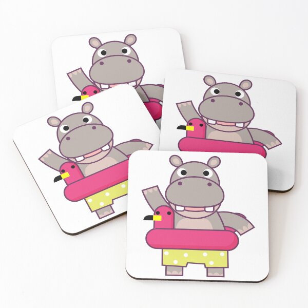 Item preview, Summer Hippo swim beach colorful rubber rings, swimming ring, hello summer designed and sold by NoeySmiley55.
