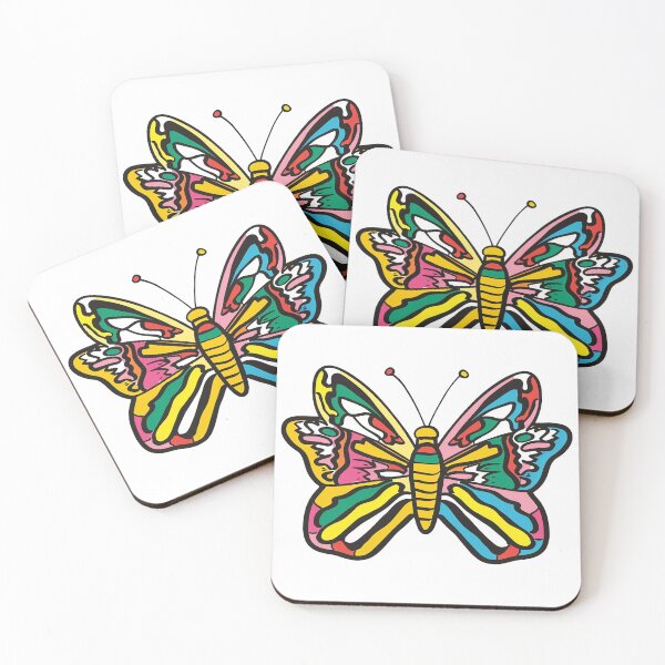 Item preview, Colorful Cartoonish Butterfly Pop Art 80s Kids Drawing designed and sold by Sturdust.