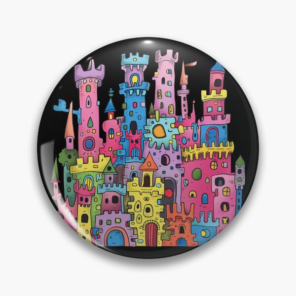 Item preview, Dreamy Vibrant Castle Kids 80s Pop Art Illustration designed and sold by Sturdust.