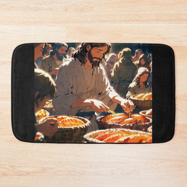Item preview, Jesus Miracle Feeds 5,000 Fishes and Loaves Matthew 14:17 designed and sold by tshirtart2024.