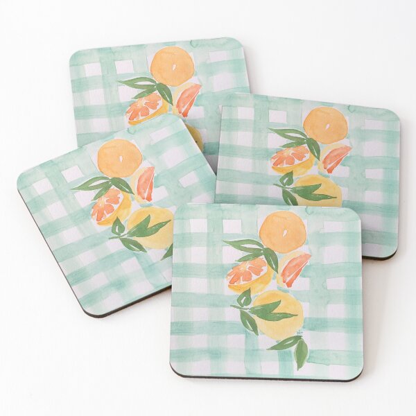 Item preview, Gingham Agrumi designed and sold by Praline Creative.