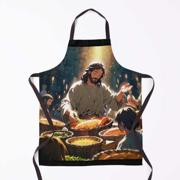 Item preview,  anime, Miracle, Feeds 5,000, Fishes and Loaves, Matthew 14:17Jesus, designed and sold by tshirtart2024.