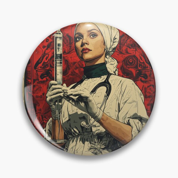 Item preview, Retro Art-Style Nurse Portrait designed and sold by chi3-jp.