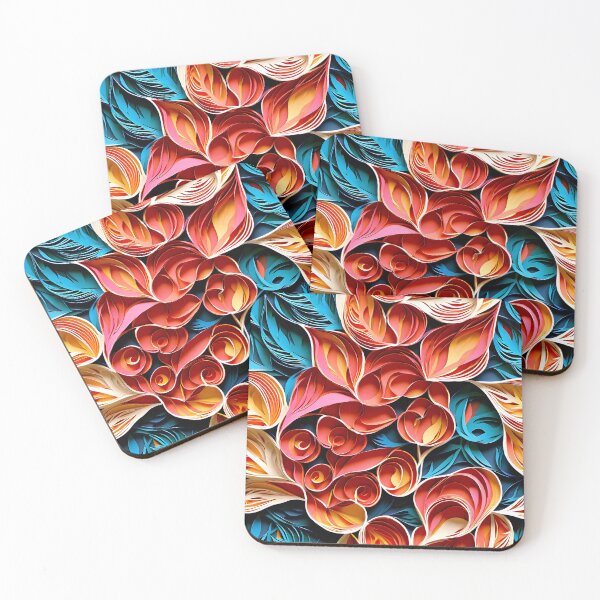 Item preview, Paper Cut Out Leaves Pattern designed and sold by SparkSpiral.