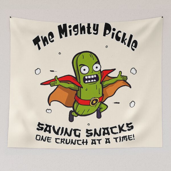 Item preview, Mighty Pickle Superhero: Saving Snacks with Style! designed and sold by CoolEnthusias.