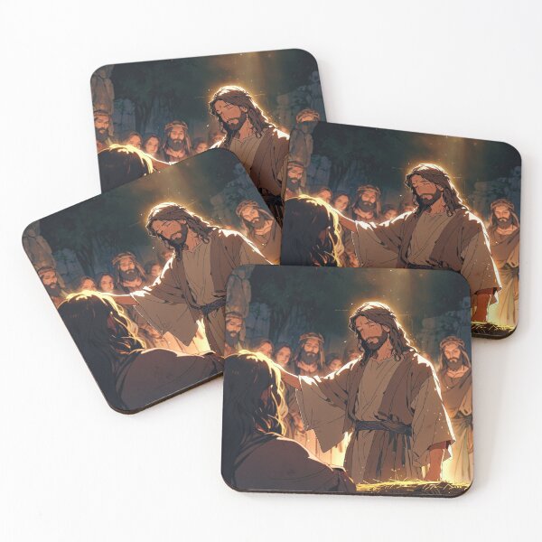 Item preview, Jesus Prays for Someone, Anime, Miracle, Holy Spirit, Bible, 12 apostles, designed and sold by tshirtart2024.