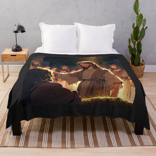 Item preview, Jesus Prays for Someone, Anime, Miracle, Holy Spirit, Bible, 12 apostles, designed and sold by tshirtart2024.
