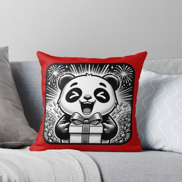 Item preview, A panda is delighted with the gift it received. designed and sold by NangKittipong.