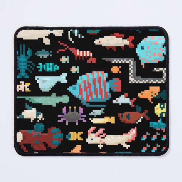 Item preview, Freshwater Aquarium Fish in Pixel Art designed and sold by narwhalwall.