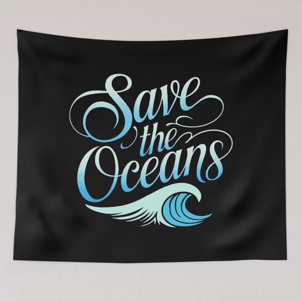 Item preview, Save the Oceans Environmental Quote designed and sold by ThreeftlyPicks.