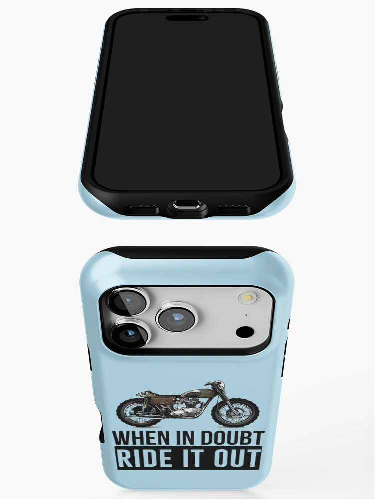 Thumbnail 3 of 4, iPhone Case, When In Doubt Ride It Out designed and sold by Fanverse Merchandise.