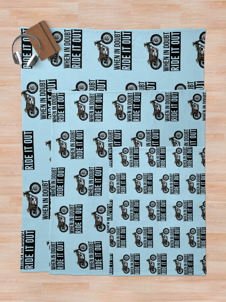 Thumbnail 5 of 6, Throw Blanket, When In Doubt Ride It Out designed and sold by Fanverse Merchandise.