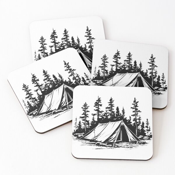 Item preview, Camping Tent Outdoor Retreat Forest Campsite Hiking designed and sold by inkoutninja.