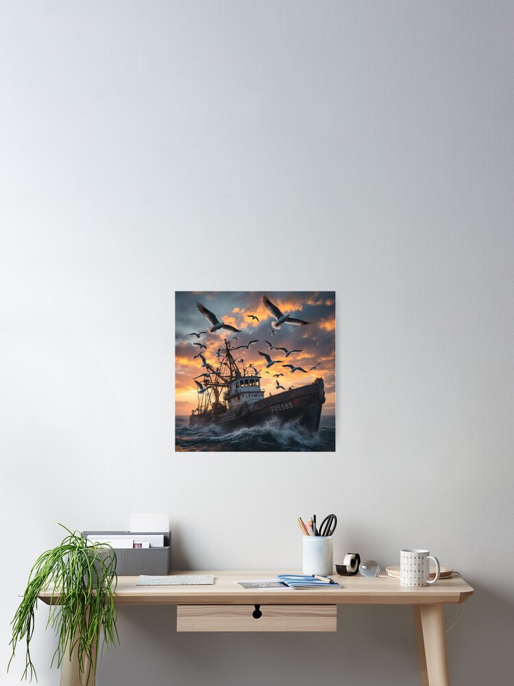 Thumbnail 2 of 3, Poster, Trawler designed and sold by LenCarol.