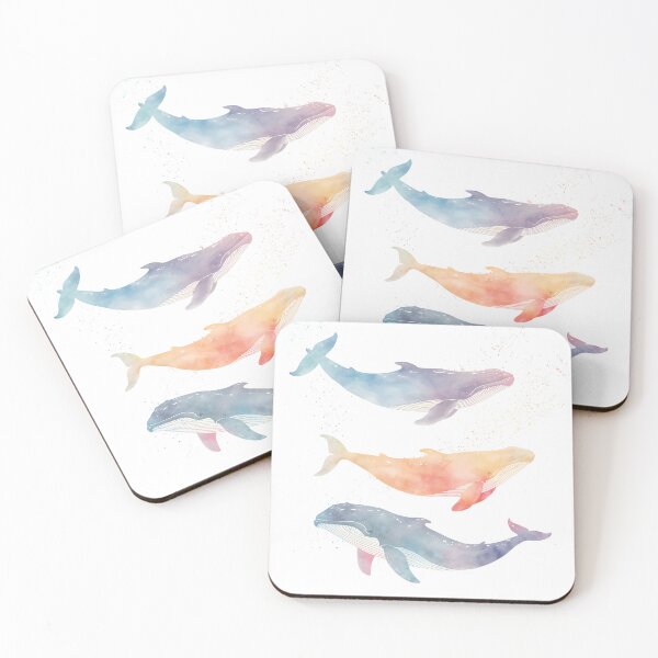Item preview, Colorful Whales  designed and sold by xiao xuans.