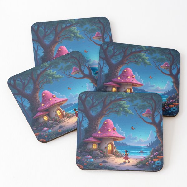 Item preview, Colorful Dreams: A Mushroom House by the Sea designed and sold by DreamAura.
