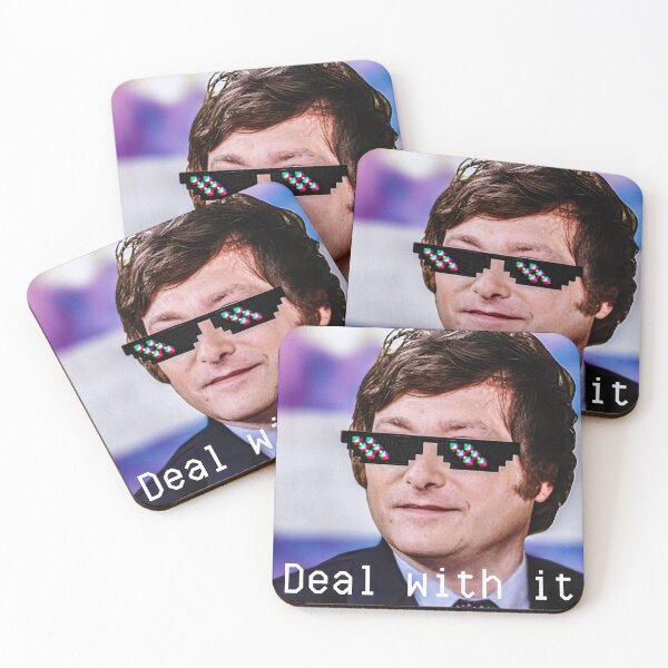 Item preview, Javier Milei Deal With It Meme designed and sold by LIBERTYMODE.