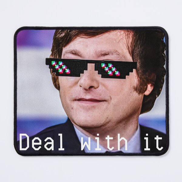 Item preview, Javier Milei Deal With It Meme designed and sold by LIBERTYMODE.