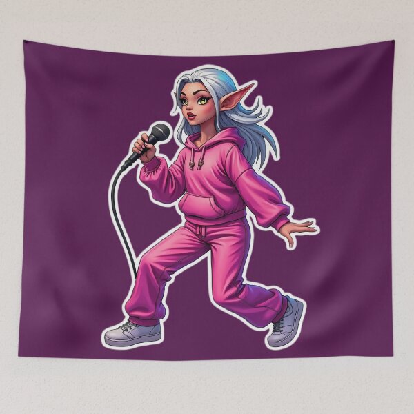 Item preview, Rapper Elf in Urban Pink Jogging designed and sold by Artbellachi.