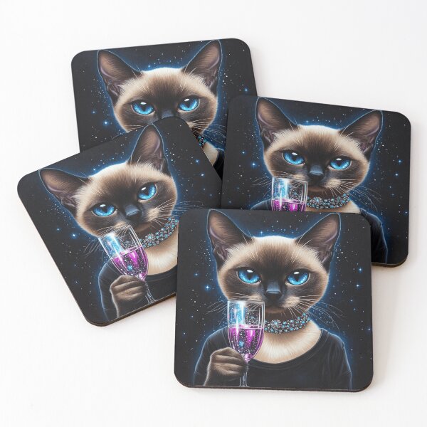Item preview, Celebrating Siamese Cat designed and sold by Nocturne  Paws.